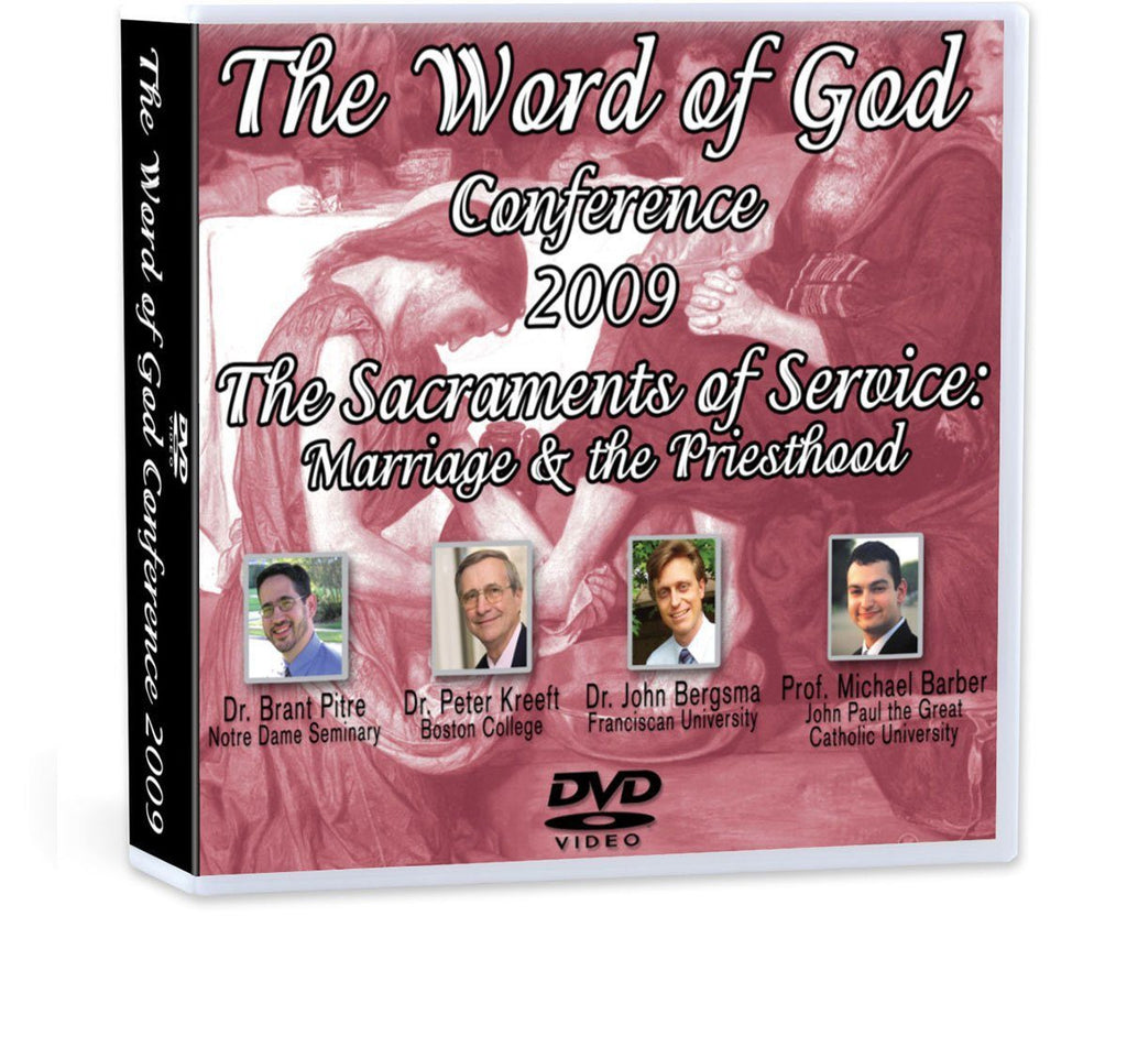 Discover the Biblical connection and complementarity of the two Sacraments of Service: Holy Matrimony and Holy Orders, with Drs. Brant Pitre, Peter Kreeft, John Bergsma and Michael Barber (DVD).