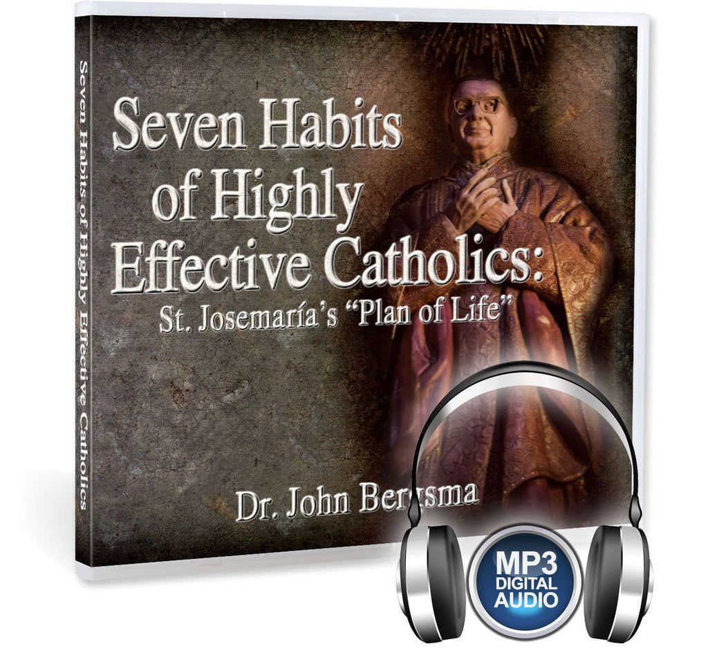 Most Catholics want to grow in holiness, but are there practical steps to achieve this?  Dr. John Bergsma gives great practical advice with the assistance of St. Josemaria Escriva in this presentation on MP3.